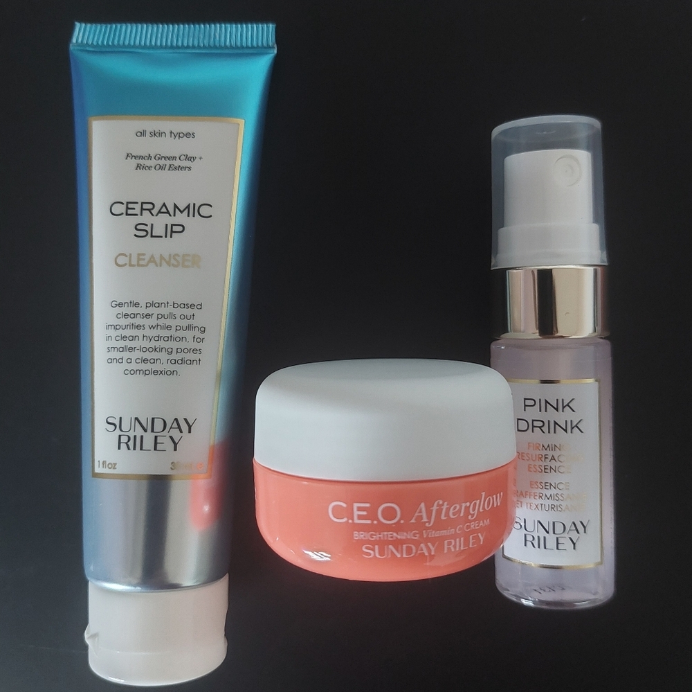 Sunday Riley Travel Ceramic Slip, Pink Drink & CEO Afterglow